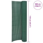 vidaXL Gard pentru grădină cu 2 fețe, verde, 110x500 cm