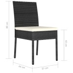 vidaXL Scaune de masă pentru grădină, 4 buc., negru, poliratan vidaXL Scaune de masă pentru grădină, 4 buc., negru, poliratan