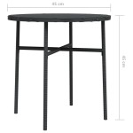 vidaXL Măsuță de ceai, negru, 45 cm, poliratan vidaXL Măsuță de ceai, negru, 45 cm, poliratan