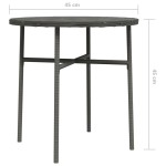 vidaXL Măsuță de ceai, gri, 45 cm, poliratan vidaXL Măsuță de ceai, gri, 45 cm, poliratan