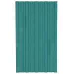 vidaXL Panouri pentru acoperiș 12 buc. verde 80x45 cm oțel galvanizat vidaXL Panouri pentru acoperiș 12 buc. verde 80x45 cm oțel galvanizat