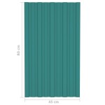 vidaXL Panouri pentru acoperiș 12 buc. verde 80x45 cm oțel galvanizat vidaXL Panouri pentru acoperiș 12 buc. verde 80x45 cm oțel galvanizat