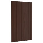 vidaXL Panouri pentru acoperiș, 12 buc., maro, 80x45cm oțel galvanizat vidaXL Panouri pentru acoperiș, 12 buc., maro, 80x45cm oțel galvanizat