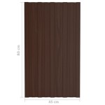 vidaXL Panouri pentru acoperiș, 12 buc., maro, 80x45cm oțel galvanizat vidaXL Panouri pentru acoperiș, 12 buc., maro, 80x45cm oțel galvanizat