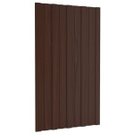 vidaXL Panouri pentru acoperiș, 36 buc., maro, 80x45cm oțel galvanizat vidaXL Panouri pentru acoperiș, 36 buc., maro, 80x45cm oțel galvanizat