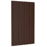 vidaXL Panouri pentru acoperiș, 36 buc., maro, 80x45cm oțel galvanizat vidaXL Panouri pentru acoperiș, 36 buc., maro, 80x45cm oțel galvanizat