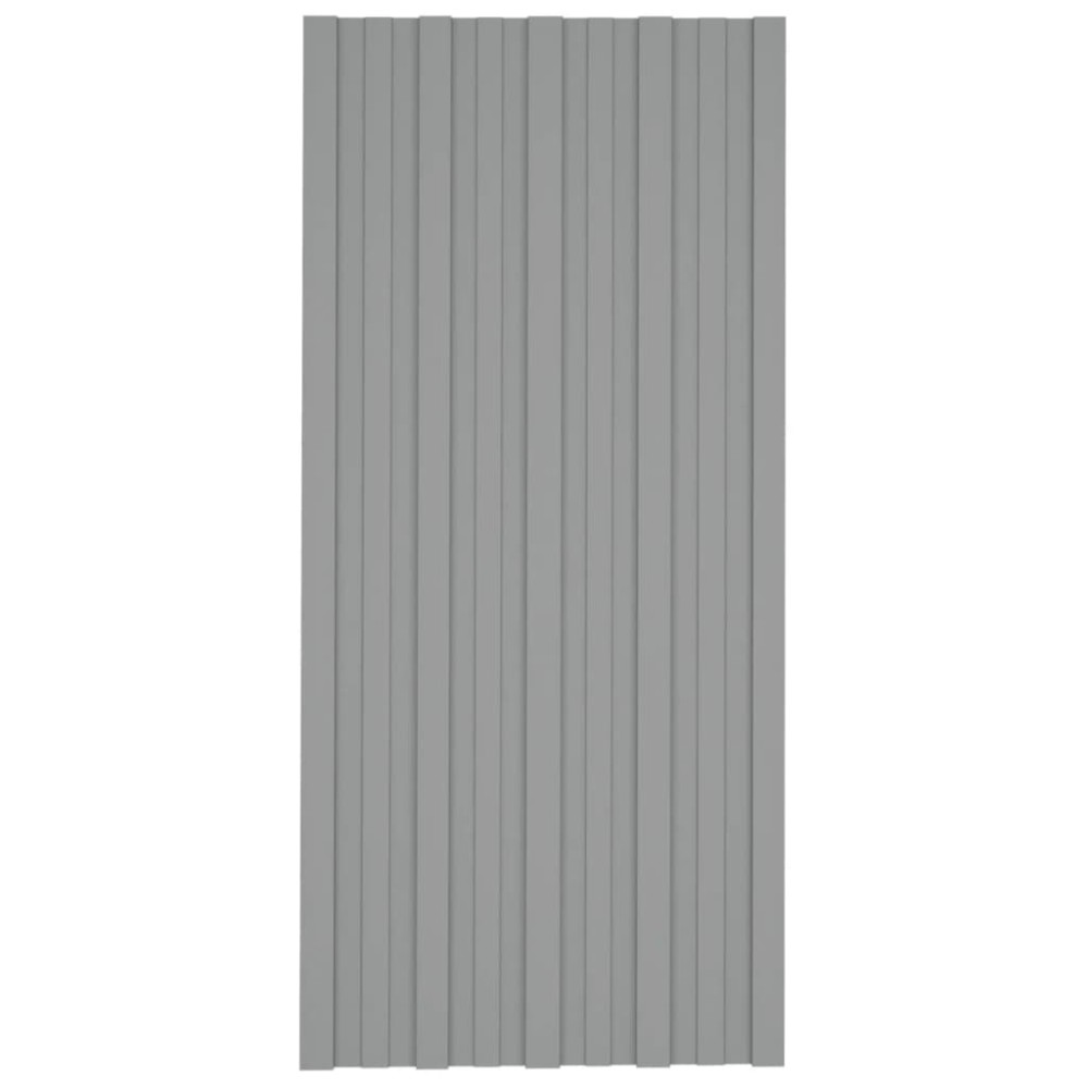 vidaXL Panouri pentru acoperiș 12 buc. gri 100x45 cm oțel galvanizat