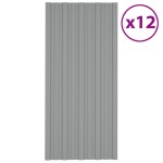 vidaXL Panouri pentru acoperiș 12 buc. gri 100x45 cm oțel galvanizat vidaXL Panouri pentru acoperiș 12 buc. gri 100x45 cm oțel galvanizat