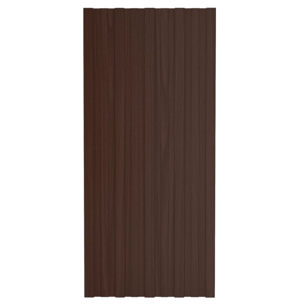 vidaXL Panouri pentru acoperiș 36 buc. maro 100x45 cm oțel galvanizat