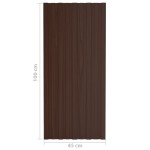 vidaXL Panouri pentru acoperiș 36 buc. maro 100x45 cm oțel galvanizat vidaXL Panouri pentru acoperiș 36 buc. maro 100x45 cm oțel galvanizat