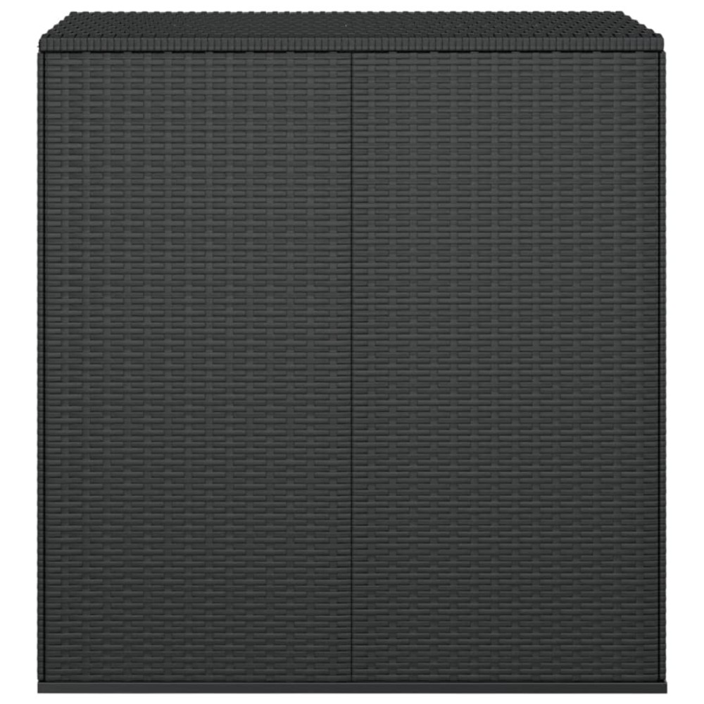 vidaXL Ladă de perne pentru grădină, negru, 100x49x103,5 cm, ratan PE