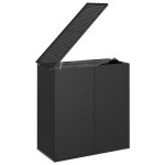 vidaXL Ladă de perne pentru grădină, negru, 100x49x103,5 cm, ratan PE vidaXL Ladă de perne pentru grădină, negru, 100x49x103,5 cm, ratan PE