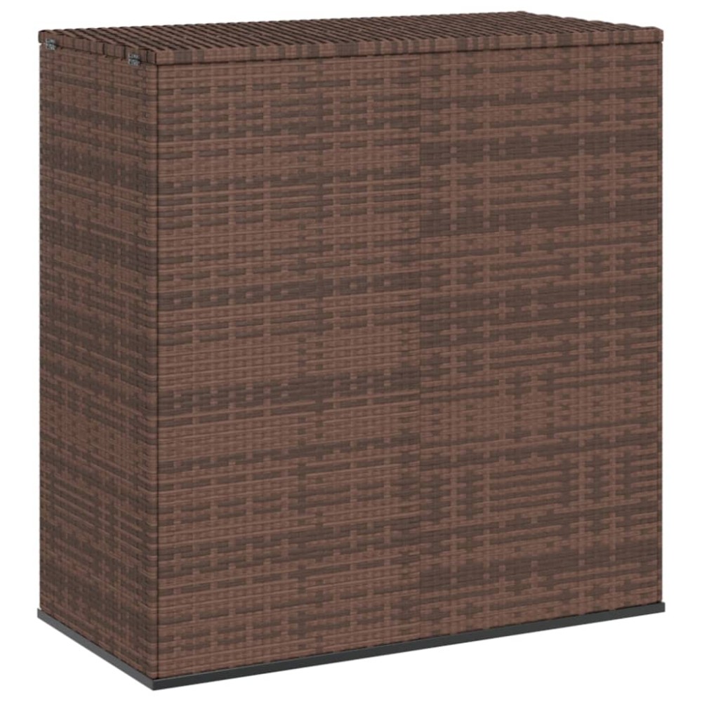 vidaXL Ladă grădină pentru perne, maro, 100x49x103,5 cm, ratan PE
