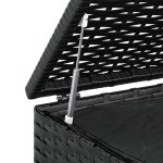 vidaXL Ladă grădină pentru perne, negru, 100x97,5x104 cm, ratan PE vidaXL Ladă grădină pentru perne, negru, 100x97,5x104 cm, ratan PE