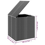 vidaXL Ladă grădină pentru perne, negru, 100x97,5x104 cm, ratan PE vidaXL Ladă grădină pentru perne, negru, 100x97,5x104 cm, ratan PE