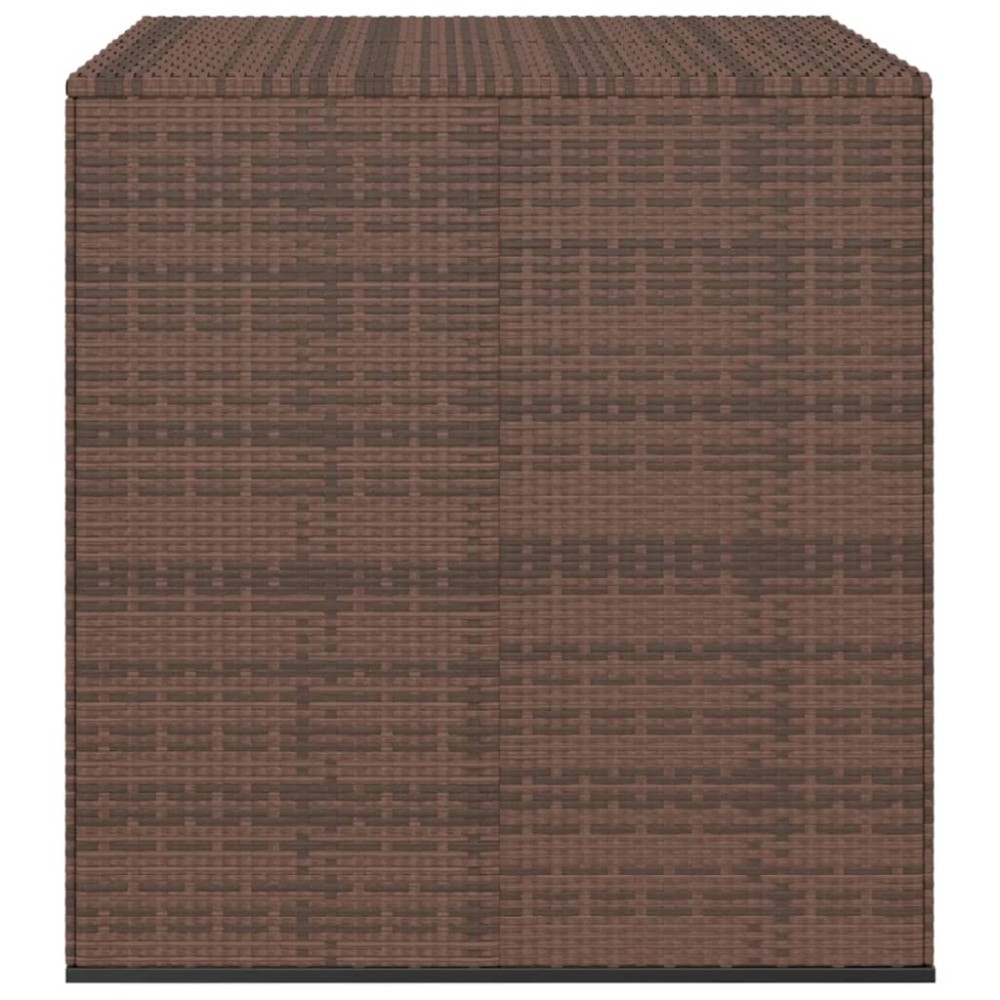 vidaXL Ladă grădină pentru perne, maro, 100x97,5x104 cm, ratan PE