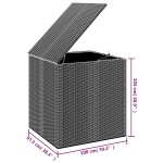 vidaXL Ladă grădină pentru perne, maro, 100x97,5x104 cm, ratan PE vidaXL Ladă grădină pentru perne, maro, 100x97,5x104 cm, ratan PE