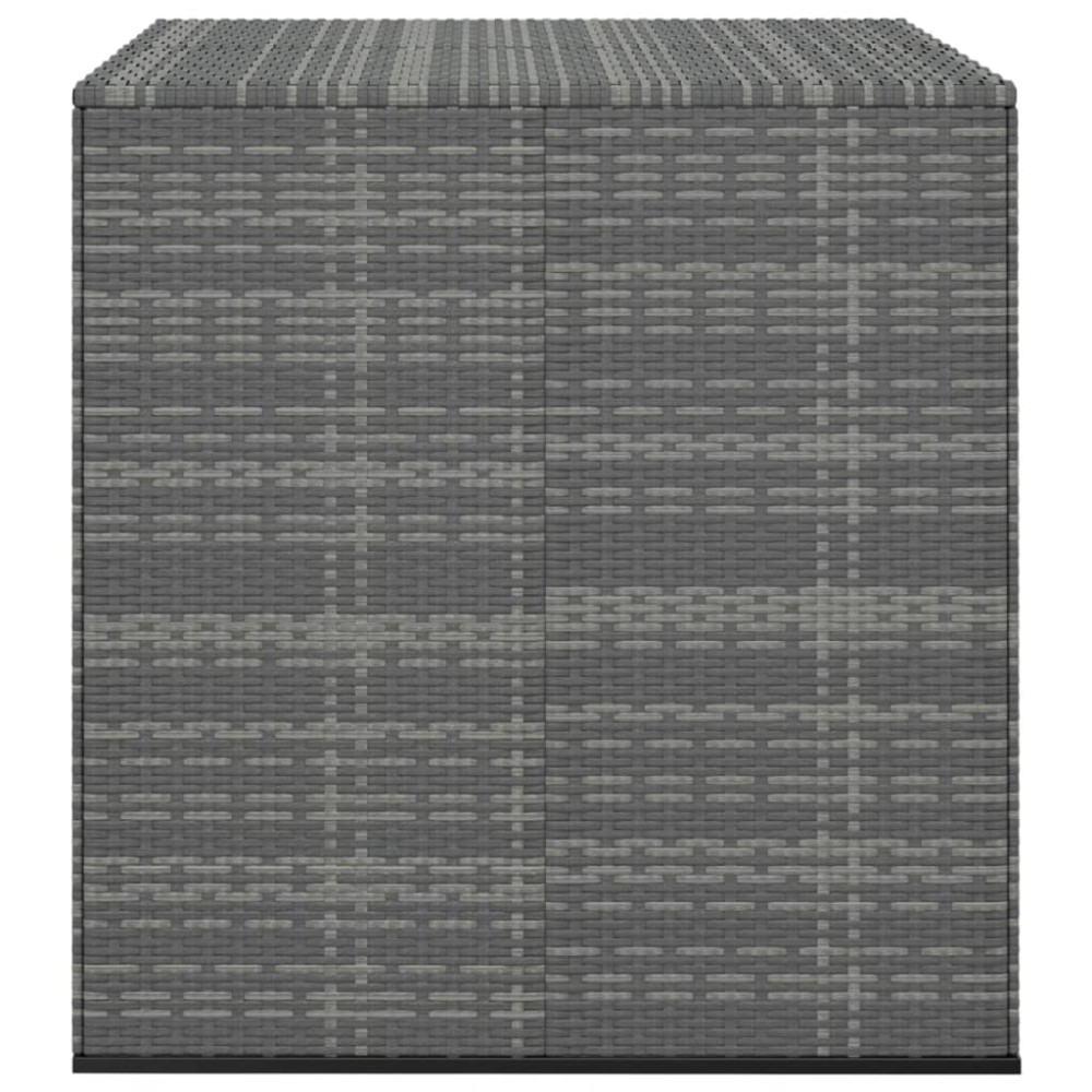 vidaXL Ladă grădină pentru perne, gri, 100x97,5x104 cm, ratan PE