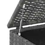 vidaXL Ladă grădină pentru perne, gri, 100x97,5x104 cm, ratan PE vidaXL Ladă grădină pentru perne, gri, 100x97,5x104 cm, ratan PE