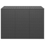 vidaXL Ladă de perne pentru grădină, negru, 145x100x103 cm, PE ratan vidaXL Ladă de perne pentru grădină, negru, 145x100x103 cm, PE ratan