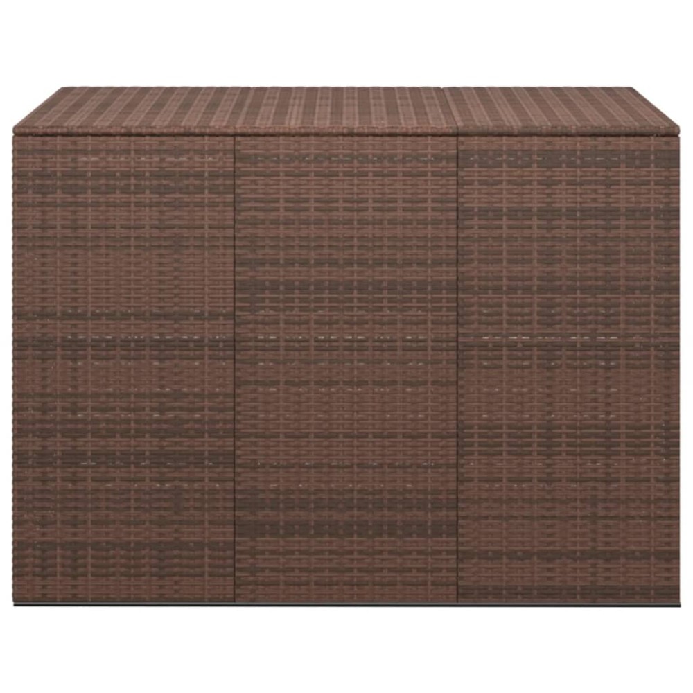 vidaXL Ladă grădină pentru perne, maro, 145x100x103 cm, ratan PE