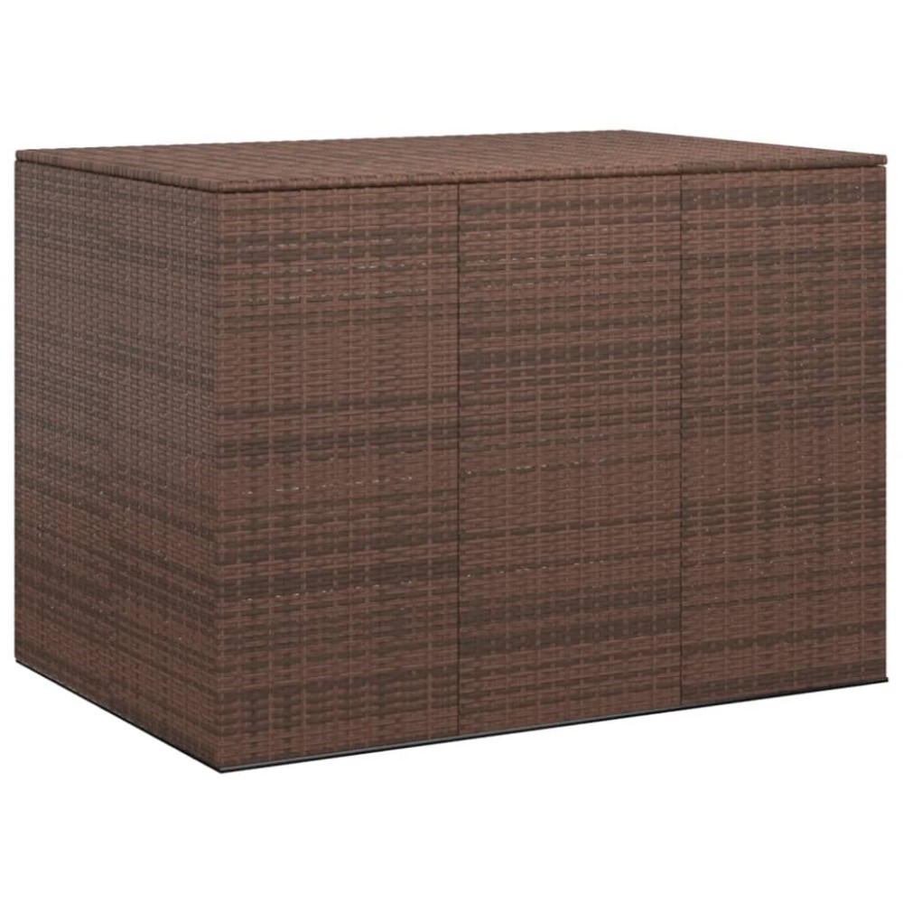 vidaXL Ladă grădină pentru perne, maro, 145x100x103 cm, ratan PE
