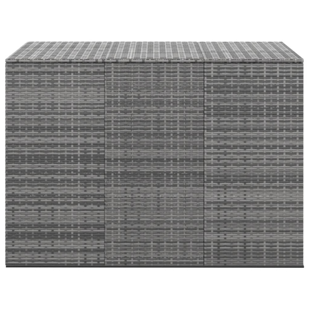 vidaXL Ladă grădină pentru perne, gri, 145x100x103 cm, ratan PE
