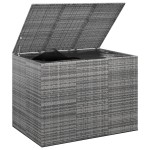 vidaXL Ladă grădină pentru perne, gri, 145x100x103 cm, ratan PE vidaXL Ladă grădină pentru perne, gri, 145x100x103 cm, ratan PE