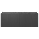 vidaXL Ladă grădină pentru perne, negru, 291x100,5x104 cm, ratan PE vidaXL Ladă grădină pentru perne, negru, 291x100,5x104 cm, ratan PE