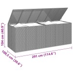 vidaXL Ladă de grădină pentru perne, maro, 291x100,5x104 cm, ratan PE vidaXL Ladă de grădină pentru perne, maro, 291x100,5x104 cm, ratan PE