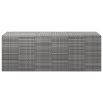 vidaXL Ladă grădină pentru perne, gri, 291x100,5x104 cm, ratan PE vidaXL Ladă grădină pentru perne, gri, 291x100,5x104 cm, ratan PE
