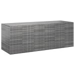 vidaXL Ladă grădină pentru perne, gri, 291x100,5x104 cm, ratan PE vidaXL Ladă grădină pentru perne, gri, 291x100,5x104 cm, ratan PE