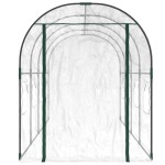 vidaXL Seră transparentă 160x400x190 cm PVC/oțel vopsit electrostatic vidaXL Seră transparentă 160x400x190 cm PVC/oțel vopsit electrostatic