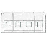 vidaXL Seră transparentă 160x400x190 cm PVC/oțel vopsit electrostatic vidaXL Seră transparentă 160x400x190 cm PVC/oțel vopsit electrostatic