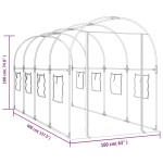 vidaXL Seră transparentă 160x400x190 cm PVC/oțel vopsit electrostatic vidaXL Seră transparentă 160x400x190 cm PVC/oțel vopsit electrostatic