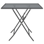 vidaXL Masă de grădină antracit 80x80x72 cm plasă metalică expandată vidaXL Masă de grădină antracit 80x80x72 cm plasă metalică expandată