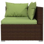 vidaXL Set mobilier de grădină cu perne, 3 piese, maro, poliratan vidaXL Set mobilier de grădină cu perne, 3 piese, maro, poliratan