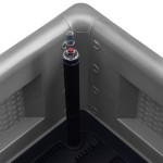 vidaXL Strat înălțat de grădină cu sistem auto-udare, gri, 43x43x33 cm