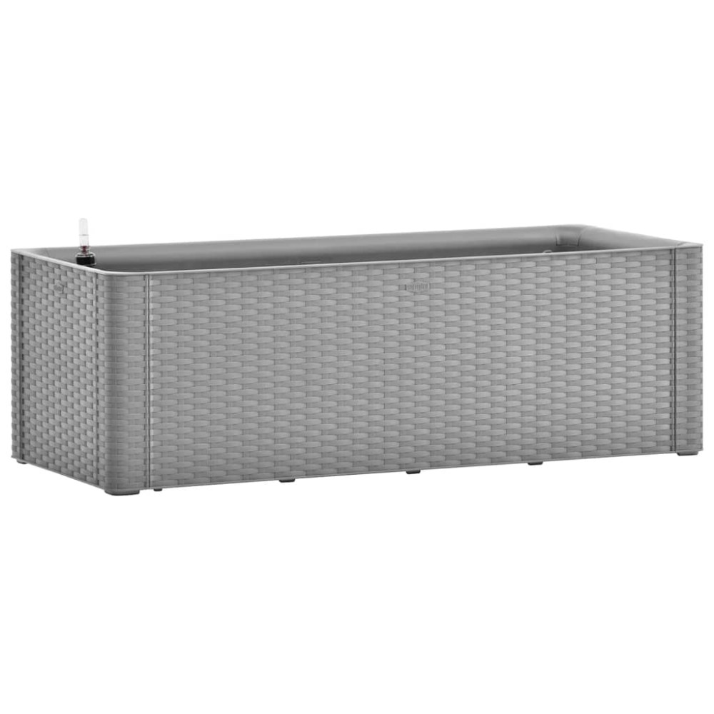 vidaXL Strat înălțat grădină sistem automat udare gri 100x43x33 cm