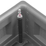 vidaXL Strat înălțat grădină sistem automat udare gri 100x43x33 cm