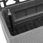 vidaXL Strat înălțat grădină cu spalier și sistem de auto-udare, gri
