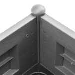 vidaXL Strat înălțat de grădină, gri piatră, 100x43x35 cm, PP vidaXL Strat înălțat de grădină, gri piatră, 100x43x35 cm, PP