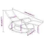 vidaXL Șezlong de plajă, gri, oțel și textilenă vidaXL Șezlong de plajă, gri, oțel și textilenă