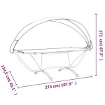 vidaXL Pat de exterior cu baldachin negru oțel & țesătură oxford vidaXL Pat de exterior cu baldachin negru oțel & țesătură oxford