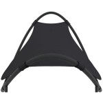 vidaXL Șezlong balansoar cu roți din oțel și material textil, negru vidaXL Șezlong balansoar cu roți din oțel și material textil, negru