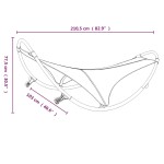 vidaXL Șezlong balansoar cu roți din oțel și material textil ,gri