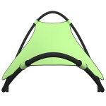 vidaXL Șezlong balansoar cu roți din oțel și material textil, verde
