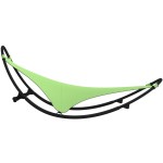 vidaXL Șezlong balansoar cu roți din oțel și material textil, verde