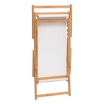 vidaXL Scaun de plajă pliabil, crem, lemn masiv de tec vidaXL Scaun de plajă pliabil, crem, lemn masiv de tec