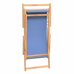 vidaXL Scaun de plajă pliabil, albastru, lemn masiv de tec vidaXL Scaun de plajă pliabil, albastru, lemn masiv de tec